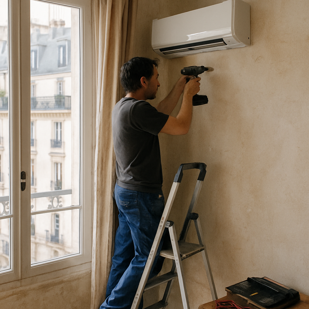 Climatisation réversible installée dans un bureau